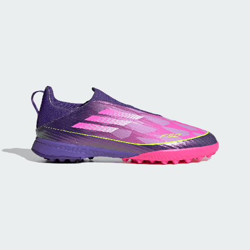 [JQ9734] Guayos F50 LEAGUE Sin Cordones para Pasto Artificial para Niños 